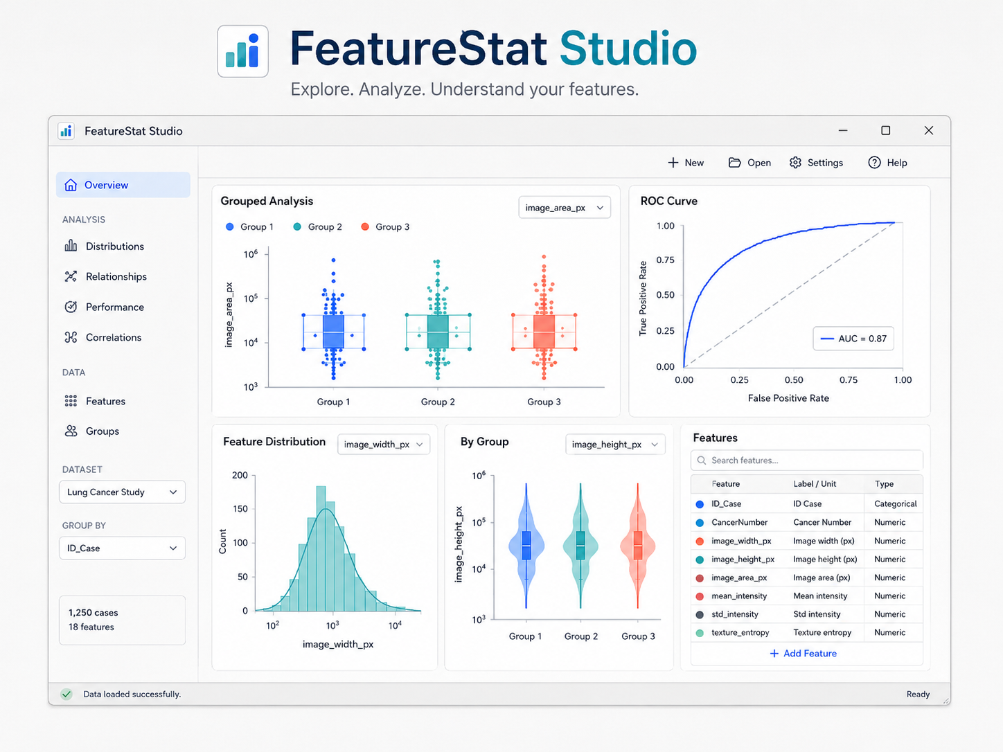 FeatureStat Studio conceptual illustration